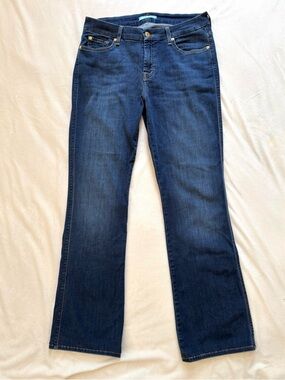7 For All Mankind Kimmie Bootcut Jeans 31 Dark Wash Stretch Denim